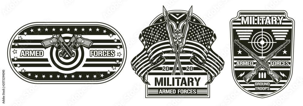 Fototapeta premium Mil. logo designs