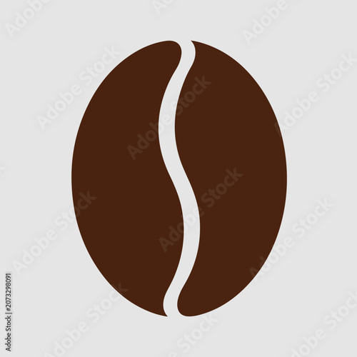 Coffee Bean Minimal Flat Icon