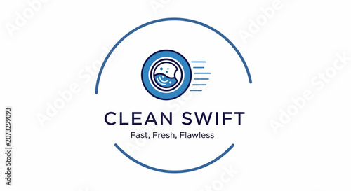 Photos Clean Swift company logo design.