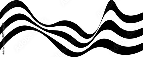 Foto Abstract perspective line wave stripes with 3d dimensional effect