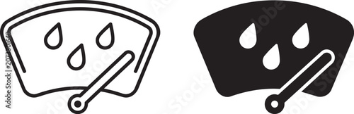 Fotografia Weather icons, rain gauge symbols, precipitation graphics, vector set