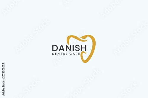 Initial letter D dental logo design vector inspiration.