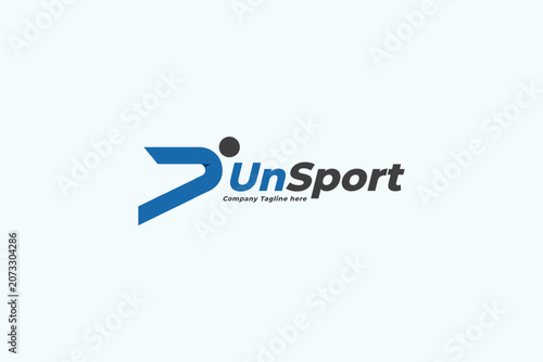 Initial letter R run sport logo design vector inspiration.