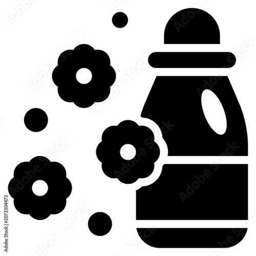 softener liquid fragrant blossom feel laundry solid glyph icon