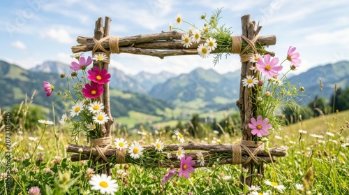Rustic Floral Wedding Arch