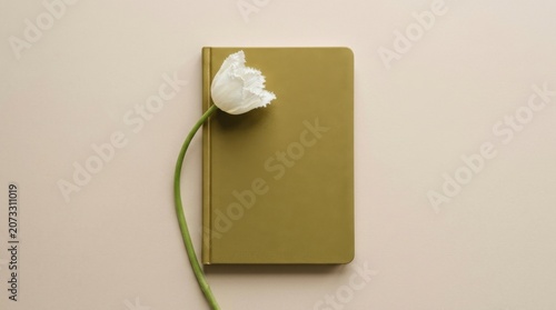 Minimal Book With Tulip