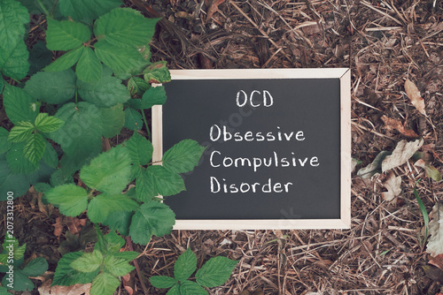 Chalkboard Displays OCD Obsessive Compulsive Disorder Definition Nature Background Soft Lighting