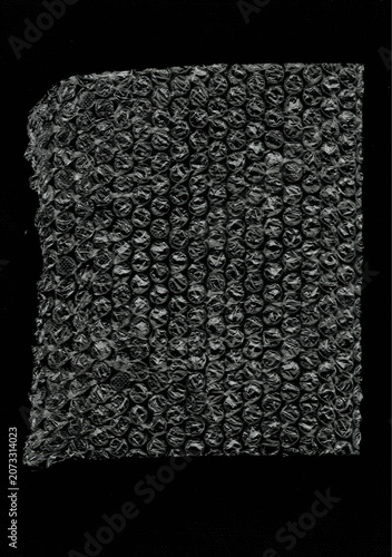 Torn clear plastic bubble wrap texture