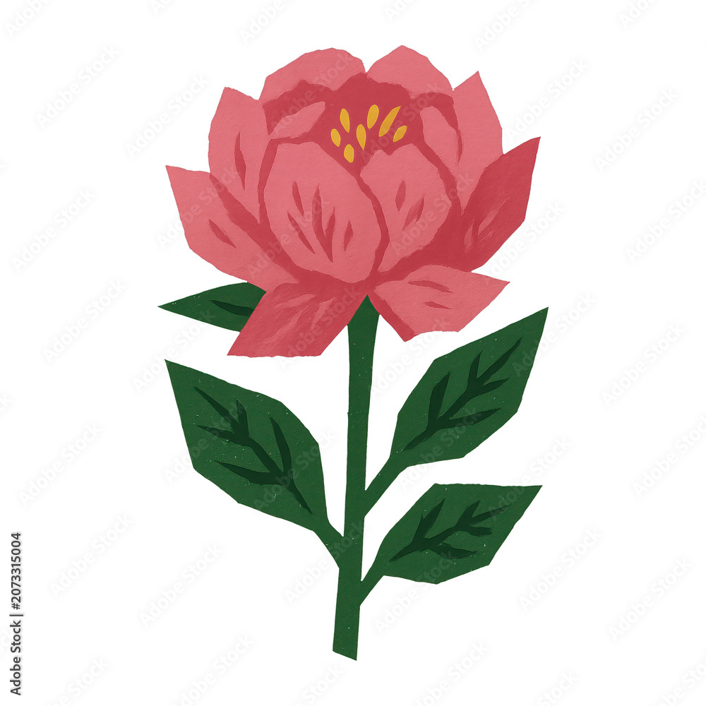 Fototapeta premium PNG Vibrant floral illustration design