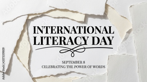 Literacy Day Torn Paper