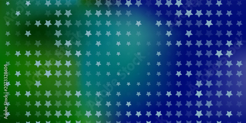Light Blue  Green vector background with circles  stars. style, shiny,Abstract illustration with colorful shapes of circles  stars.