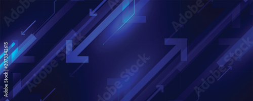 Abstract futuristic blue technology background with speed arrows