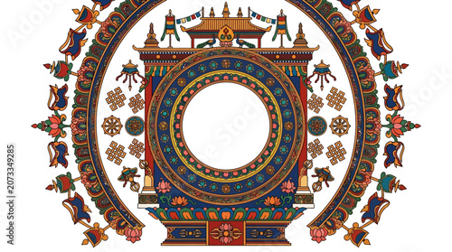 Vibrant Circular Mandala Design.
