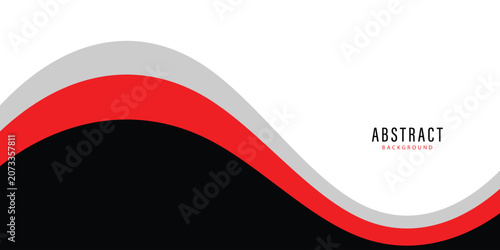 Abstract Red and White Wave Background with Flag Style Vector Design, Modern Ribbon Banner Template for Business, National Symbol Concept, Decorative Wallpaper and Web Header Illustration