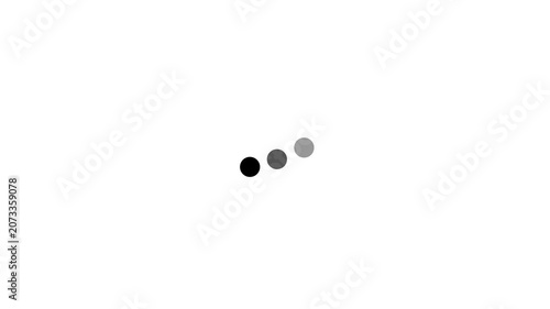 Three dot looping loading animation on white transparent background.