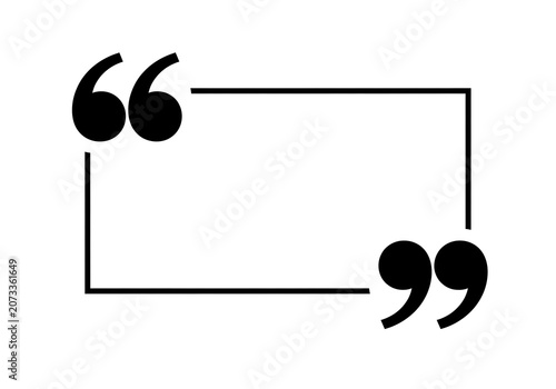 Black quotation mark pair in clean design