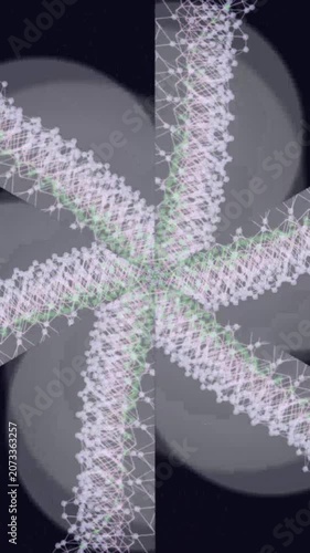 Abstract Digital DNA Helix Structure Motion