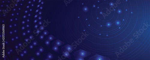 Abstract futuristic blue technology background with speed arrows