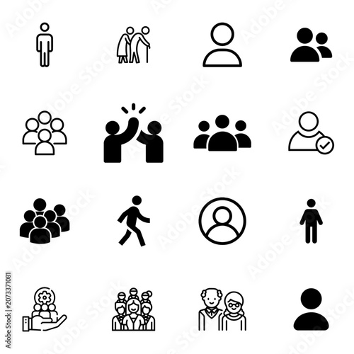 Human-in-the-Loop Icons Set for Review, Approval, Validation and Collaborative Automation.
