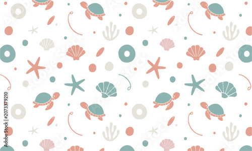 Scandinavian Marine Nursery Pattern.