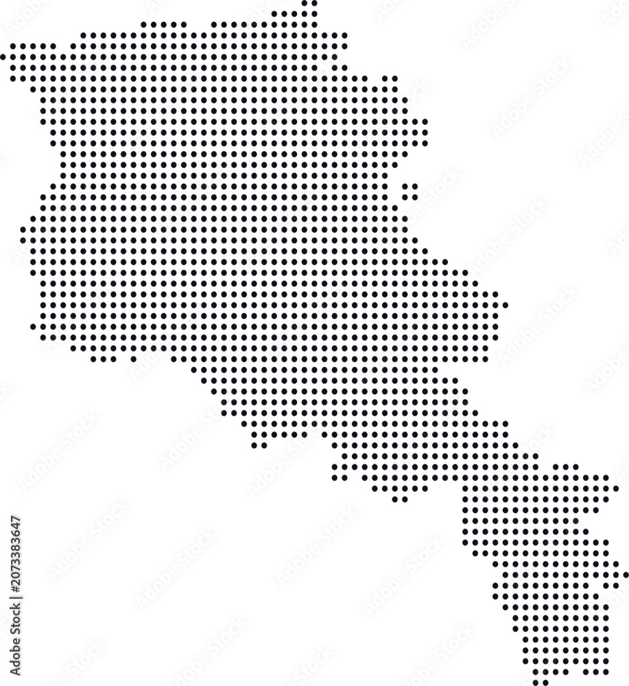 Obraz premium Dot map of Armenia abstract country outline illustration for graphic design 