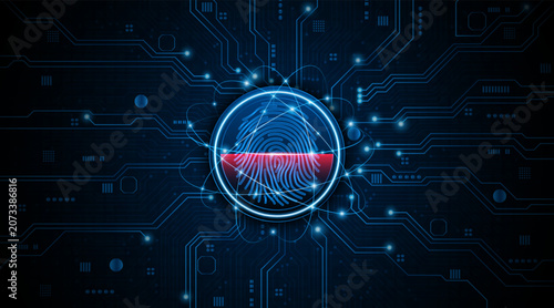 Canvastavla Fingerprint scanning security technology with circuit board