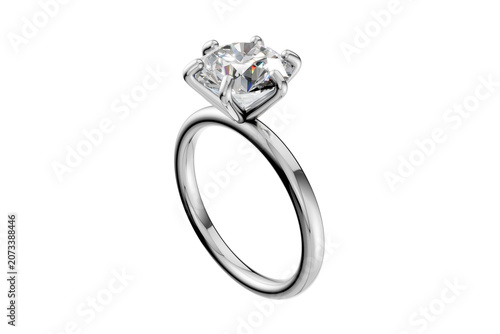Gold Round Cut Diamond Engagement Ring with Cluster Accent on Transparent Background