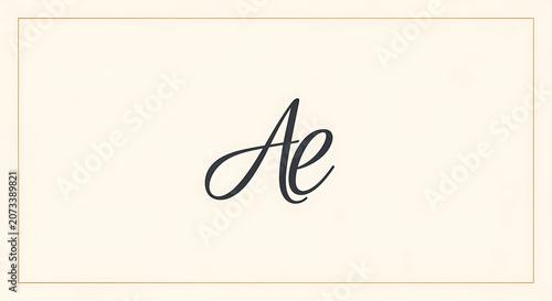 Elegant monogram 'Ae' in a sophisticated script font, perfect for branding and design