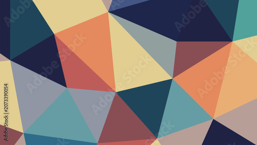 Konstfotografi Colorful Geometric Abstract Background With Polygon Shapes In Modern Artistic St