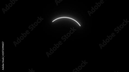 neon loading bar loop animation on black background. neon ring background