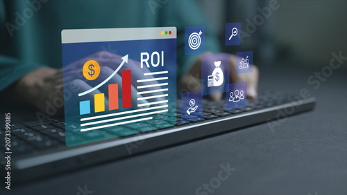 Canvastavla ROI analysis and business strategy management concept