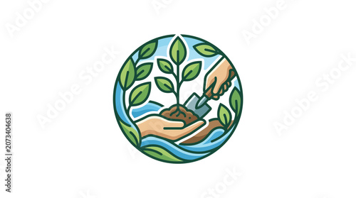 Fotografía IconaStudio promotes Copyright Law Day with modern vector illustration of hands