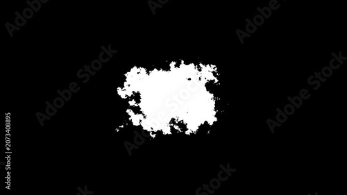 Ink transition splatter blot spreading left to right turbulent moving abstract painting animation background