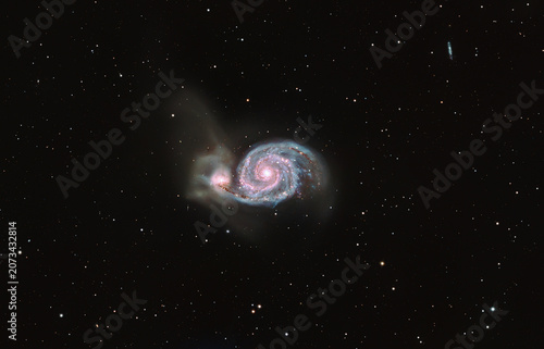 Konstfotografi M51 whirlpool galaxy