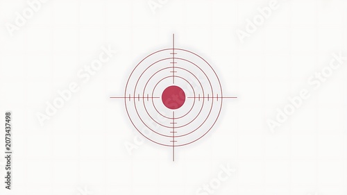 Red target, bullseye, shooting range, aiming point, circular design