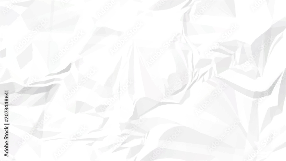 Fototapeta premium White Crumpled Paper Texture Background with Soft Wrinkled Surface, Minimal Abstract Folded Paper Backdrop for Modern Design. Elegant Crushed Paper Texture with Soft Folds.