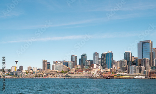 seattle skyline buildings sunny summer day
