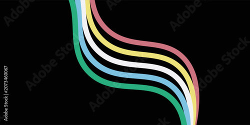 Disability Pride Month. Color stripes representing a form of impairment. vector dynamic flag disability arts background