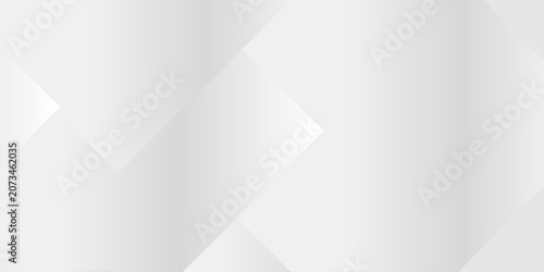 Fotografie Abstract white and gray geometric background with overlapping gradient square shapes creating a modern texture