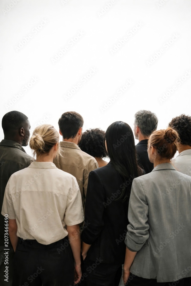 Fototapeta premium Diverse group facing forward