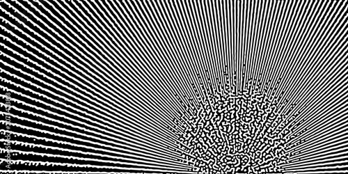 Trendy Black and white Turing pattern. vector image. Turing reaction diffusion monochrome seamless pattern with chaotic motion. Turing reaction colorful background.