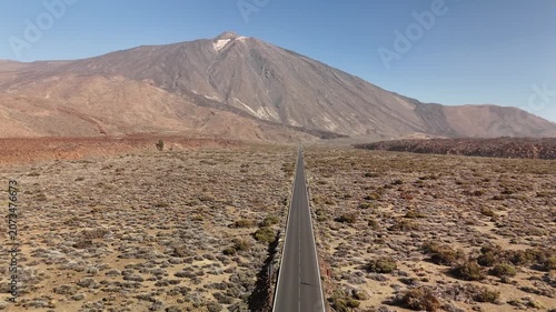 Aerial View of Tenerife, Canary Islands. Volcanic, Landscape, Ocean and Travel Stock