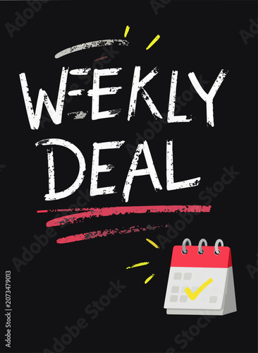  Diseño publicitario con calendario para comunicar descuentos semanales y campañas promocionales de forma clara y atractiva.
