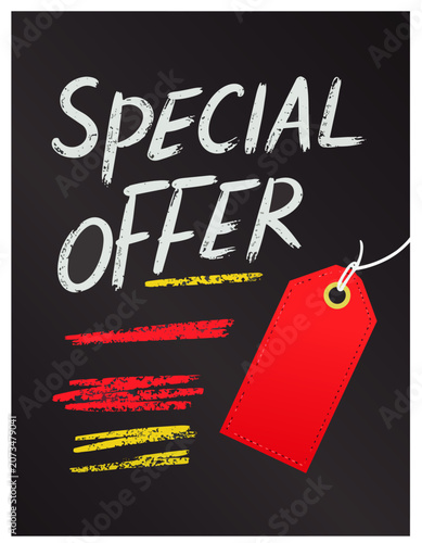 Cartel comercial con etiqueta de precio para comunicar una oferta especial en comercios, restaurantes y campañas promocionales.
