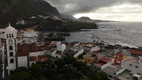 Aerial View of Tenerife, Canary Islands. Volcanic, Landscape, Ocean and Travel Stock