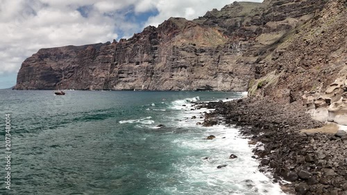 Aerial View of Tenerife, Canary Islands. Volcanic, Landscape, Ocean and Travel Stock