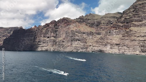 Aerial View of Tenerife, Canary Islands. Volcanic, Landscape, Ocean and Travel Stock