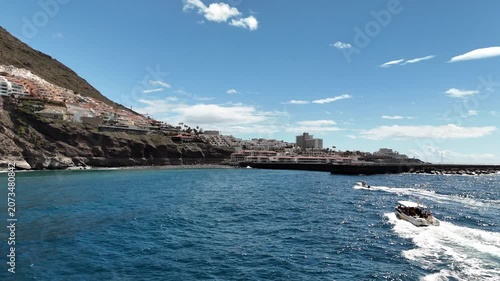 Aerial View of Tenerife, Canary Islands. Volcanic, Landscape, Ocean and Travel Stock