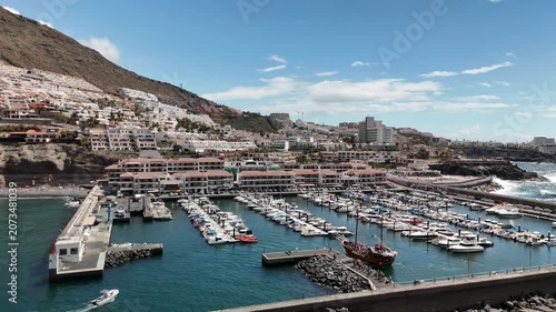 Aerial View of Tenerife, Canary Islands. Volcanic, Landscape, Ocean and Travel Stock