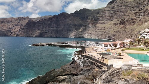 Aerial View of Tenerife, Canary Islands. Volcanic, Landscape, Ocean and Travel Stock